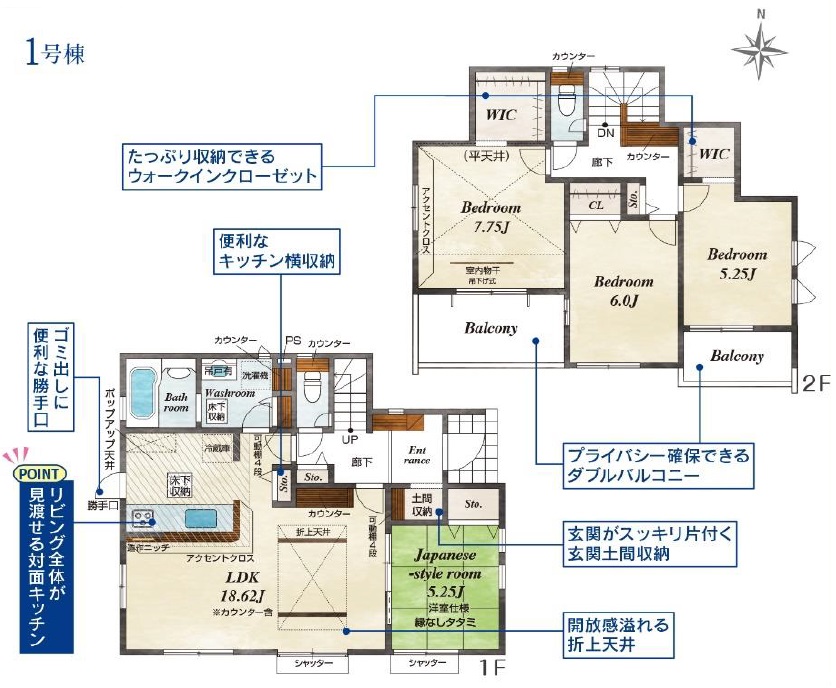 前橋市稲荷新田町 1号棟（全2棟）